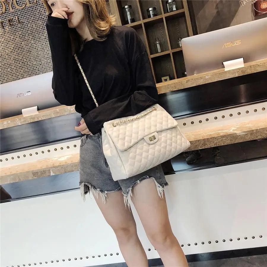 Women Pu Leather Shoulder Bag Fashionable Designer Luxury Female Large Capacity Crossbody Bag