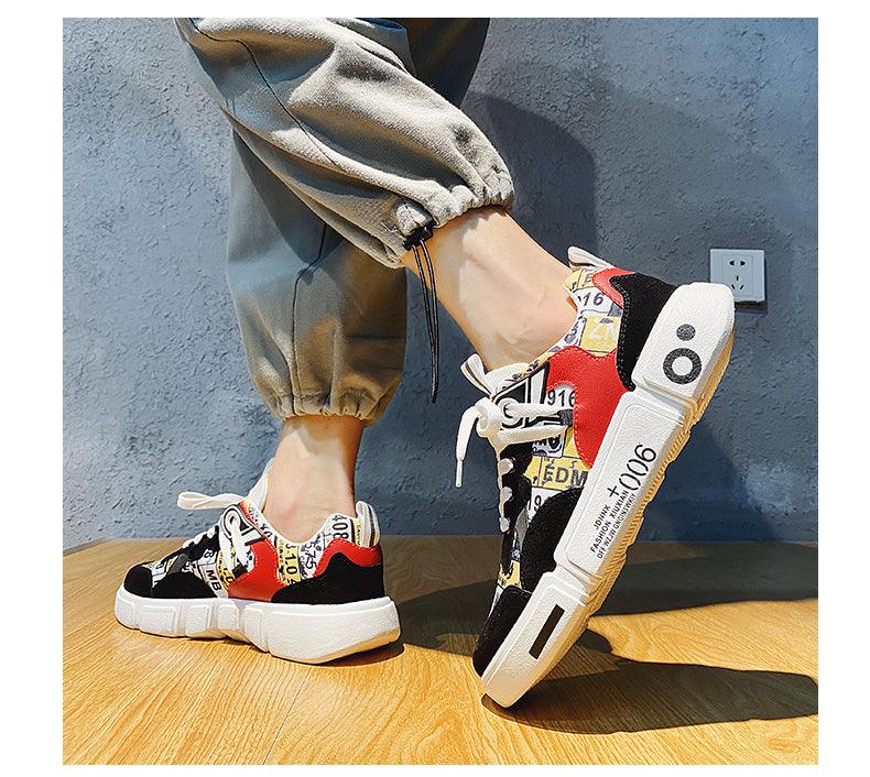 New Sports Mens Flats Sneakers Modern Design Man Running Shoes Mixed Colors Fashion Sports Black Popular Style Running Casual Walking Sneakers