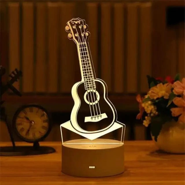 New Sterlling Romantic Love 3D Lamp Heart-shaped Balloon Acrylic LED Night Light Decorative Table Lamp Valentine's Day Sweetheart Wife's Gift