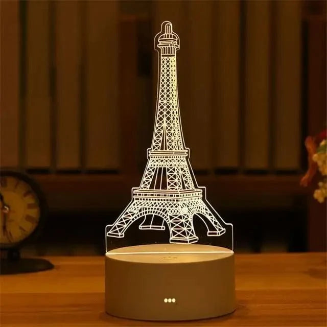 New Sterlling Romantic Love 3D Lamp Heart-shaped Balloon Acrylic LED Night Light Decorative Table Lamp Valentine's Day Sweetheart Wife's Gift