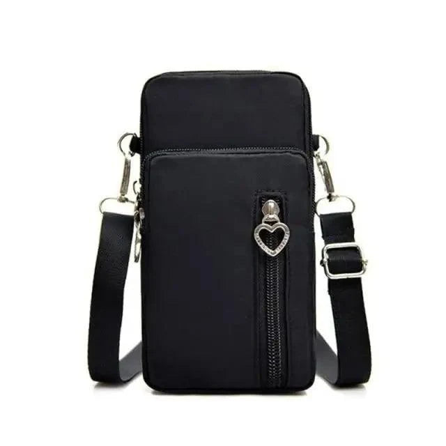 New Trendy Crossbody Zipper Shoulder Bag For Ladies And Girls Multifunction Handbag Wrist Purse For Females