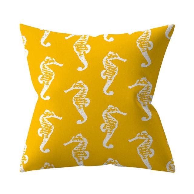New Yellow Cushion Cases Modern Fashion Abstract Art Decorative Modern Pillow Covers Beautiful Pattern Square Pillow Case Sofa Car Couch Decorative Cover For Pillows 45x45CM