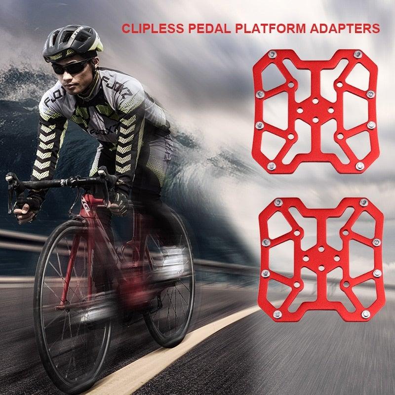 Newest Universal Clipless To Platform Adapters Cleats Pedal For Speed play Bike Cycle Platform Adapter Bicycle Universal Clipless Aluminum Alloy Platform Adapters Cleats Pedal
