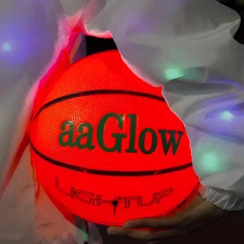 Orange Glowing No. 7 Fluorescent Basketball LED Luminous Cool Basketball Outdoor Indoor Game Training Sport Ball