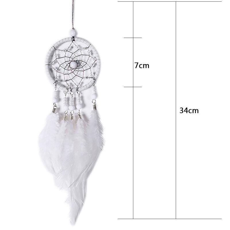Pink Handmade Dream Catcher Wind Chimes Indian Style Feather Pendant Dream Catcher Car Hanging Decoration Wind Chime Wall Hanging Home Decor