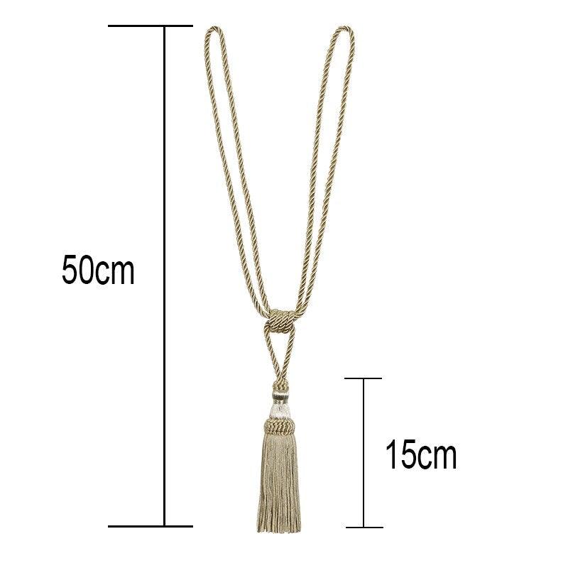 Polyester Tassel Curtain Tieback Handmade Hanging Tassels Fringe Curtains Holder Buckle Rope Decor Room Accessories European Style High-Grade Curtains Tieback Rope Tassel Holdbacks