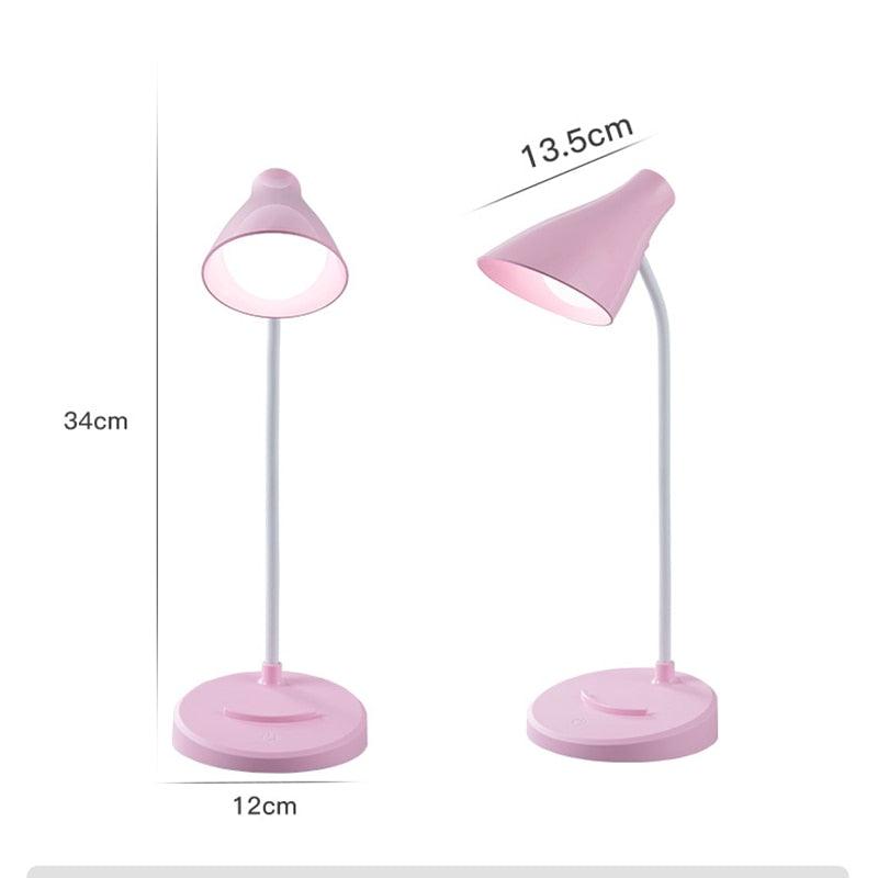 Portable USB Rechargeable LED Folding Desk Lamp Eye Protection Touch Dimming Working Reading Table Lamp For Book Bed Office Decorative Table Lamp Cute Study Lamps for Bedroom Décor