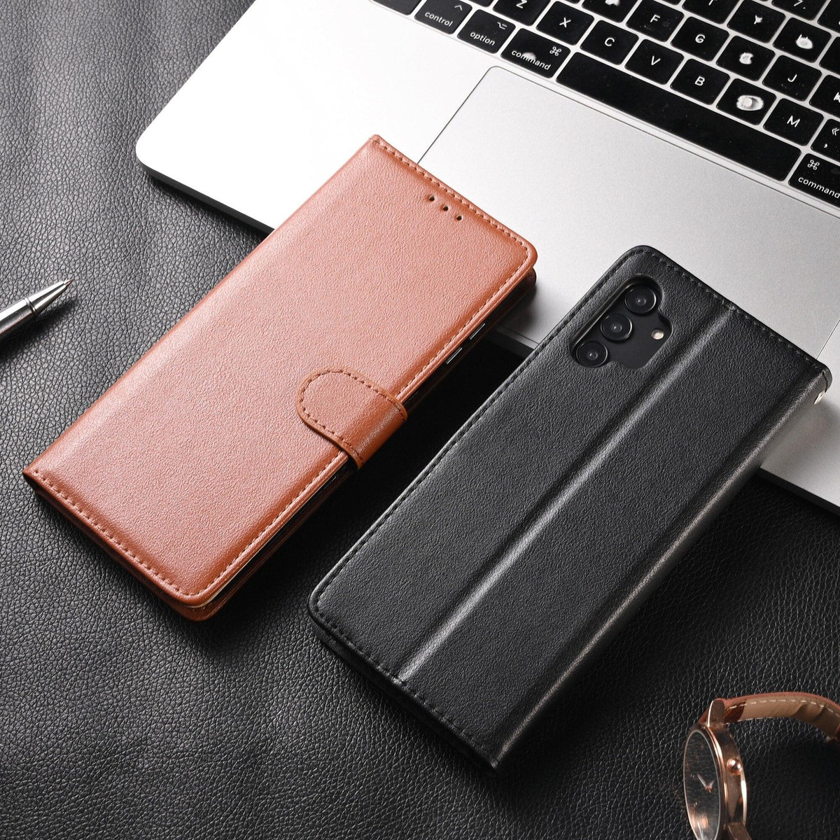Premium PU / Leather Case Magnetic Closure Protective Flip Wallet Case Cover Leather Case for Xiaomi Redmi Note 11S 10 10S 9 9S 9T 8T 8 7 6 5 5A Pro Max 4X 9A 8A 7A 6A POCO X3 NFC Flip Wallet