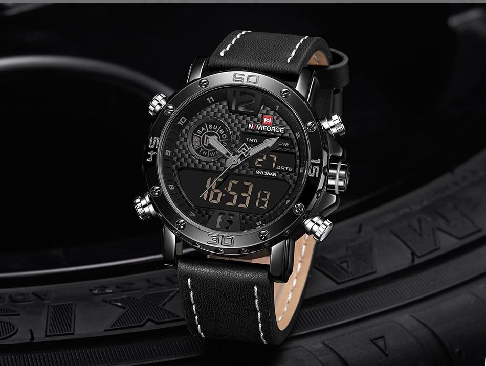 Men's Sports Waterproof Digital Analog Multifunction Watch Excellent Design Perfect Gift
