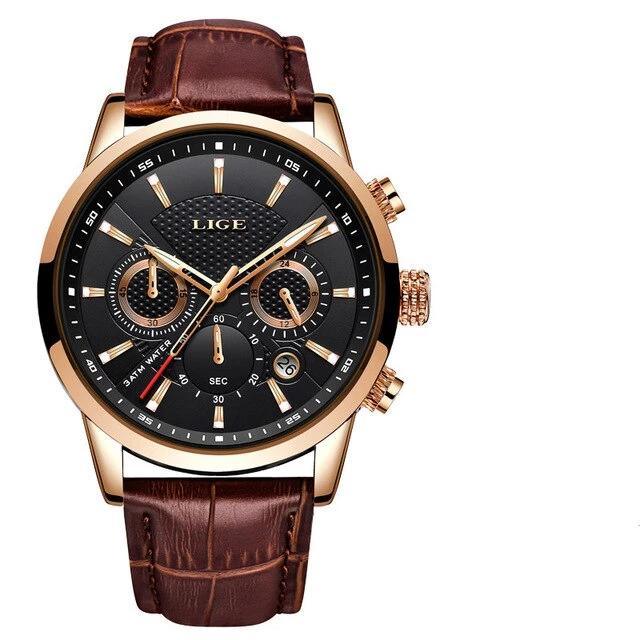 Men's Waterproof Watch With Chronometers Day View Sport Analog Watches Excellent Look Perfect Gift For Him