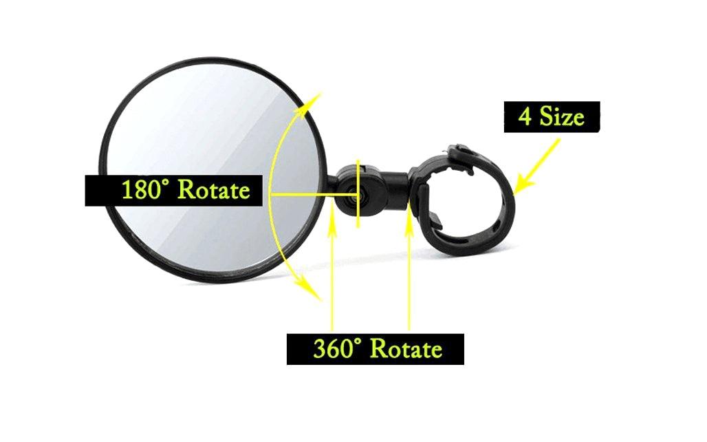 1Pc Bicycle Rearview Handlebar Mirrors Cycling Rear View Bike Silicone Handle Rearview Mirror Bike Mirrors Adjustable Bicycle Cycling Rear View Mirror For Handlebar