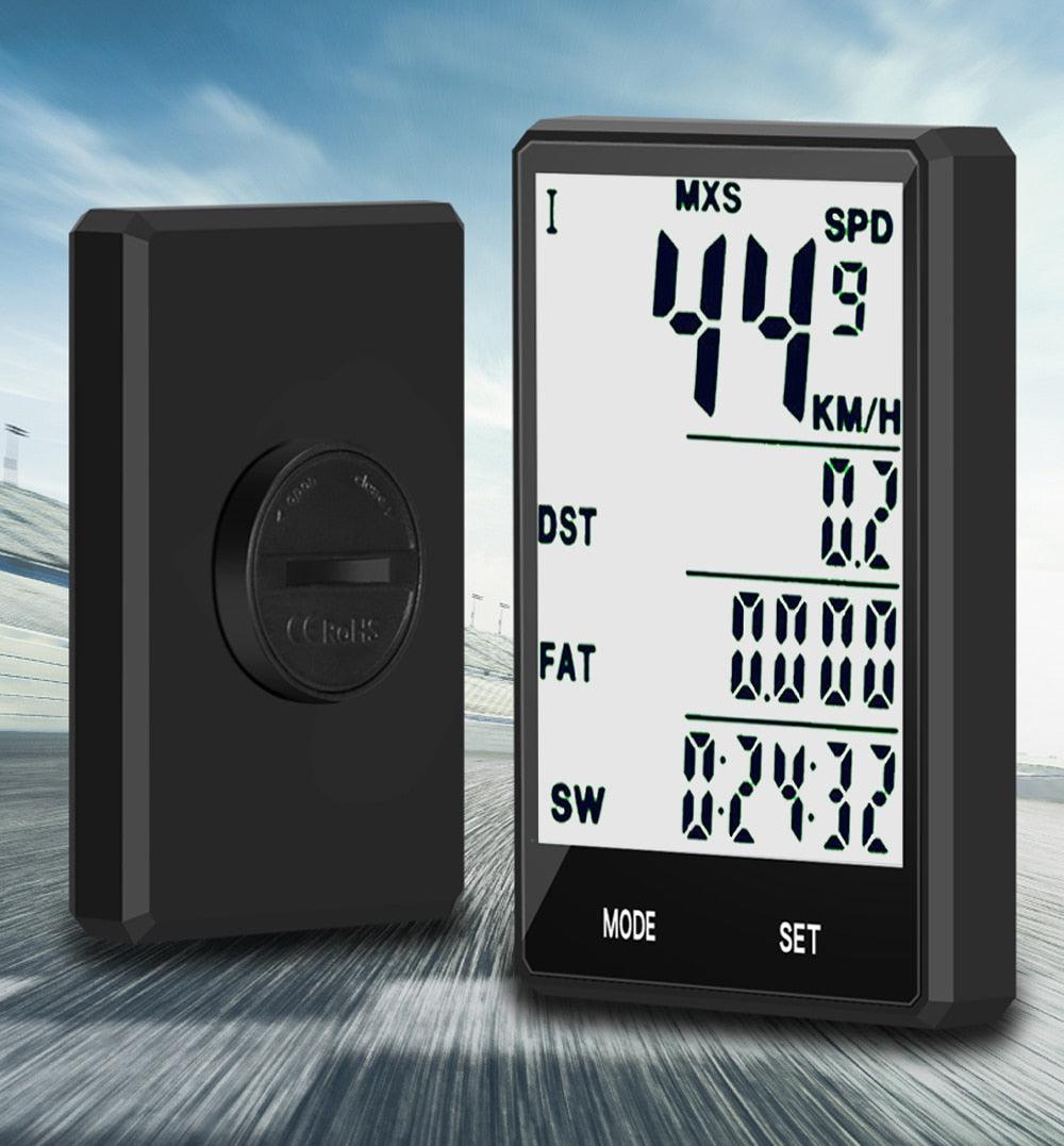 Waterproof Bicycle Computer Wireless And Wired Bike Cycling Odometer Stopwatch Speedometer Bicycle Speedometer With LCD Display 20 Functions And Automatic Wake-up