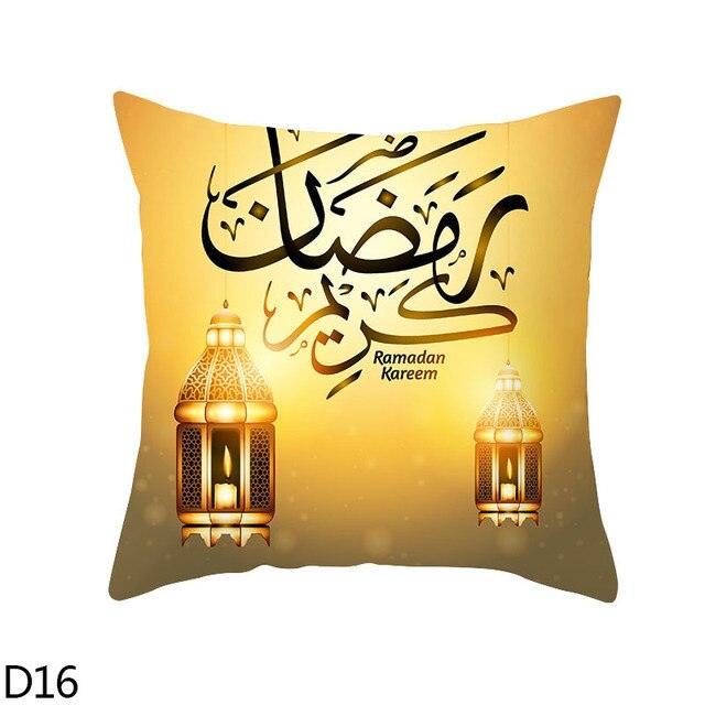 Black Gold Decor Pillow Case Ramadan Cushion Cover Pattern Decorative Cushion Pillowcase Stylish Pillow Home Decor Pillowcover