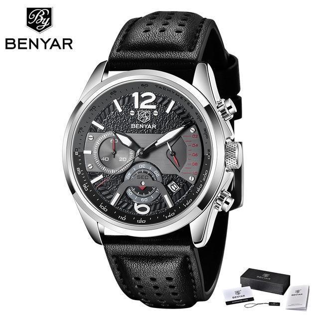 New Men Watch Top Sport Design Waterproof Men Quartz Military Wristwatch Leather Strap Analog Men Watch