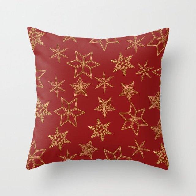 New Creative Red Cushion Case Hot Modern Home Outdoor Decorative Geometry Square Pillow Case Decorative Pillows Case Sofa Couch Seat Polyester Pillows Covers 45x45CM
