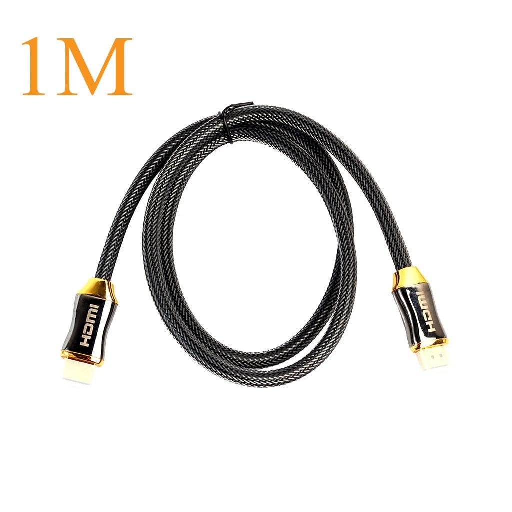 4K Display Port To HDMI Cable Adapter HDMI To HDMI Cable High Speed 2.0 Golden Plated Connection Cable Cord Compatible For UHD FHD