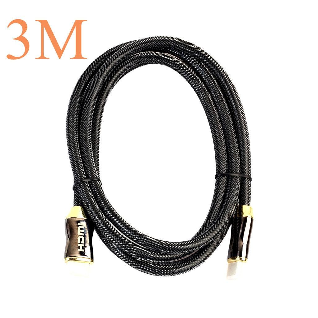 4K Display Port To HDMI Cable Adapter HDMI To HDMI Cable High Speed 2.0 Golden Plated Connection Cable Cord Compatible For UHD FHD
