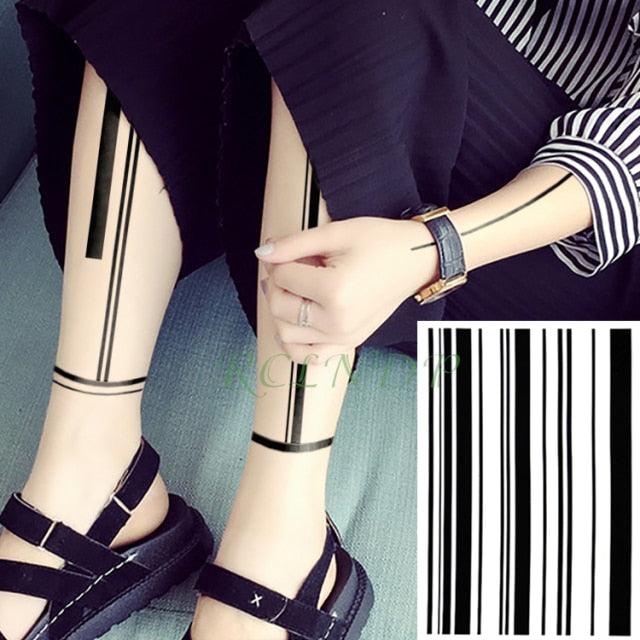 57 Sheets Temporary Tattoo Stickers Set Waterproof Temporary Tattoo Waist Arm Modern Stylish Big Black Tattoos For Womens Mens