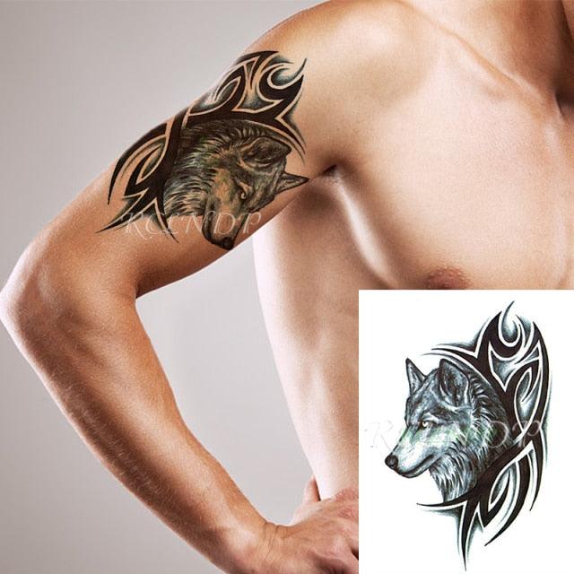 57 Sheets Temporary Tattoo Stickers Set Waterproof Temporary Tattoo Waist Arm Modern Stylish Big Black Tattoos For Womens Mens