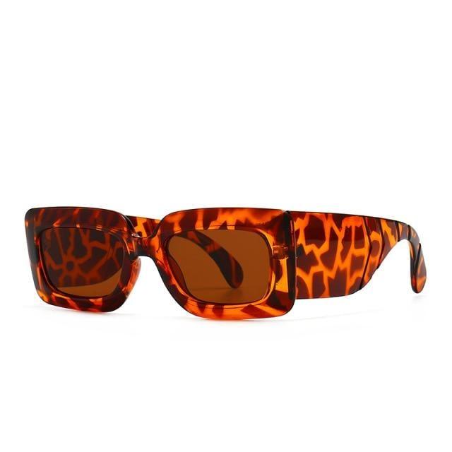 Oversized Square Sunglasses Classic Square Sunglasses For Men & Women Sun Glasses In Snake Pattern For Traveling Shades Female