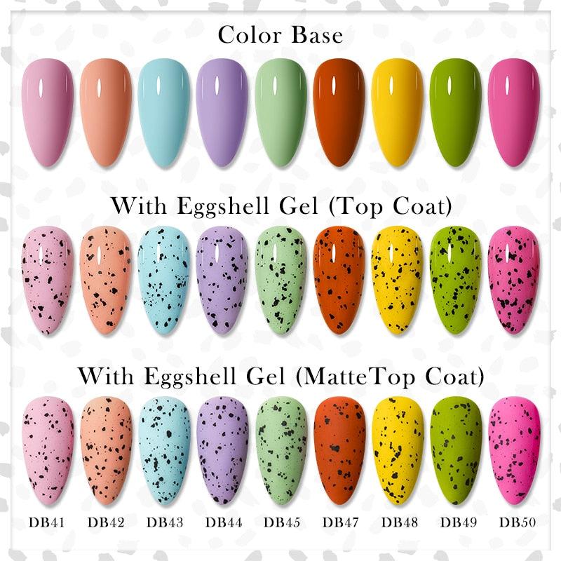 Luxury Gel Nail Polish Permanent Glossy Matte Egg Effect Elegant Stylish Eggshell Design For Women And Lady Nail Gel