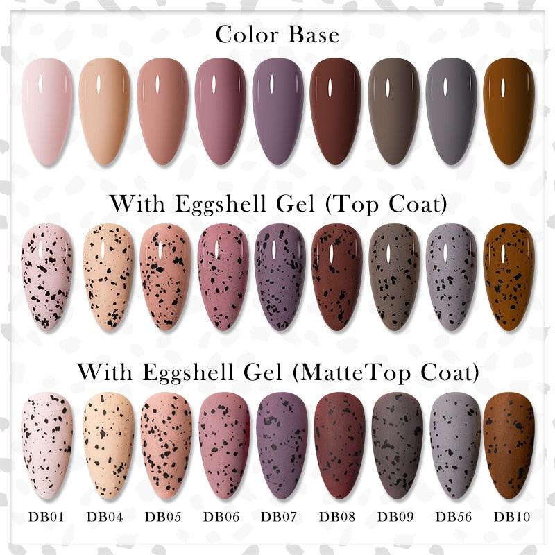 Luxury Gel Nail Polish Permanent Glossy Matte Egg Effect Elegant Stylish Eggshell Design For Women And Lady Nail Gel