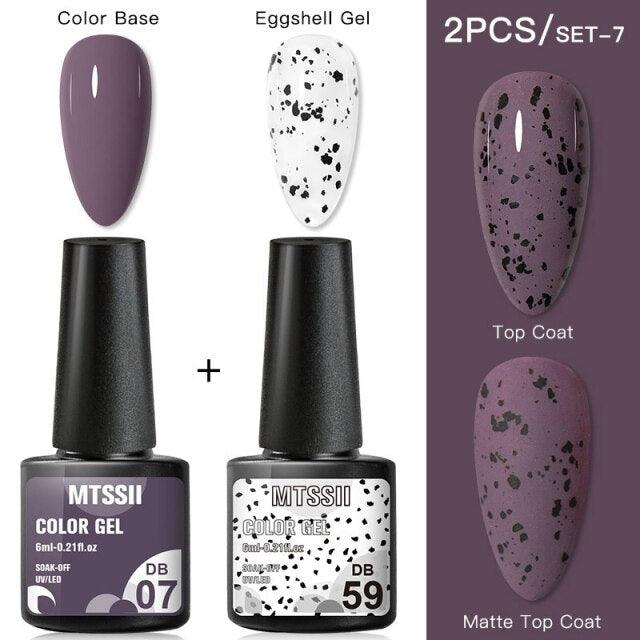 Luxury Gel Nail Polish Permanent Glossy Matte Egg Effect Elegant Stylish Eggshell Design For Women And Lady Nail Gel