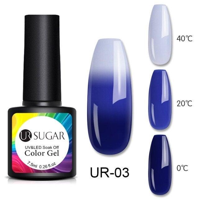 2022 NEW Purple Gel Nail Polish UV Color Changing Gel Nail Polish Stylish Three Layer Effect For Womens