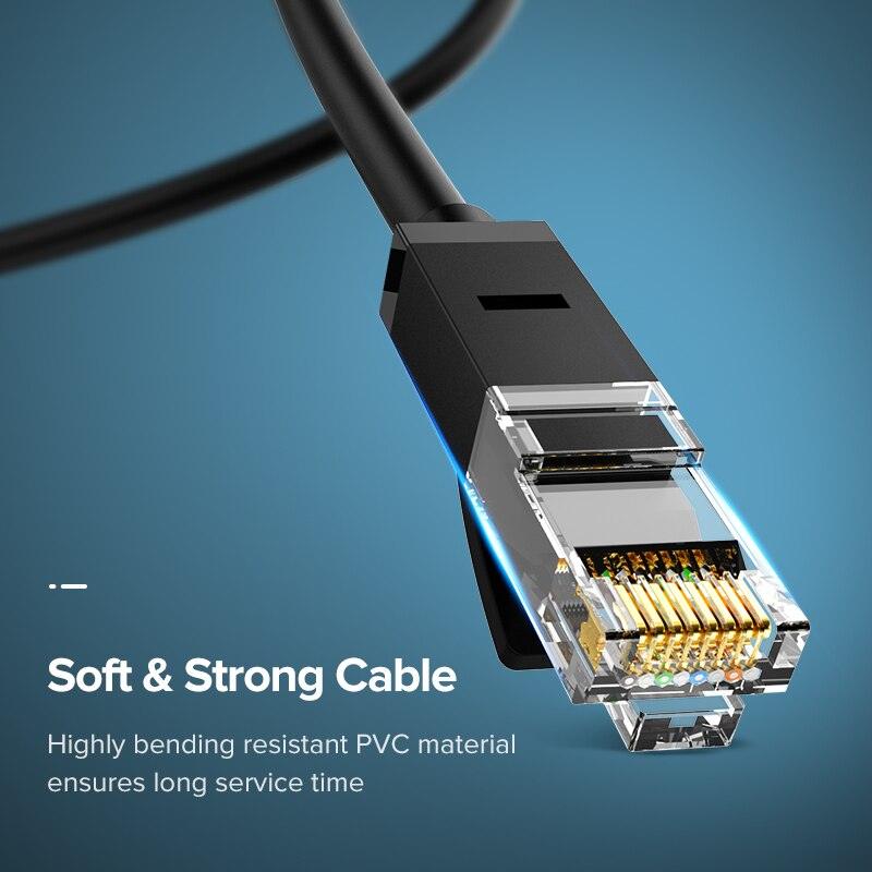 Ethernet Cable 1000Mbps Cat 6 Network Lan UTP Gigabit Networking Wire Plated RJ45 Connectors Cat6 Network Ethernet LAN Cable For Laptop Router RJ45 CAT6 Ethernet Cable