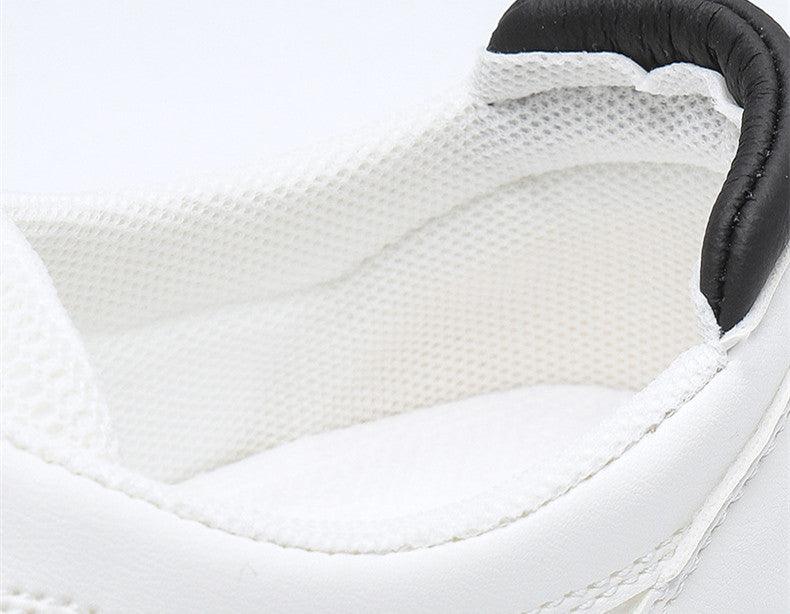 Women's White Casual Sneakers Spring Summer Breathable Flats Solid Color Mesh Shoes Fashion White Flat Sneakers Women Workout Tennis Walking Gym Fashion Sneakers
