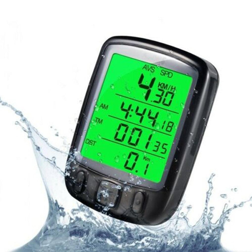 LCD Digital Bicycle Computer Waterproof Cycle Bike Stopwatch Wire Odometer Speedometer Automatic Wake-Up Cycling Computer LCD Backlight Displays Cycling Accessories Accurate Speed Tracking