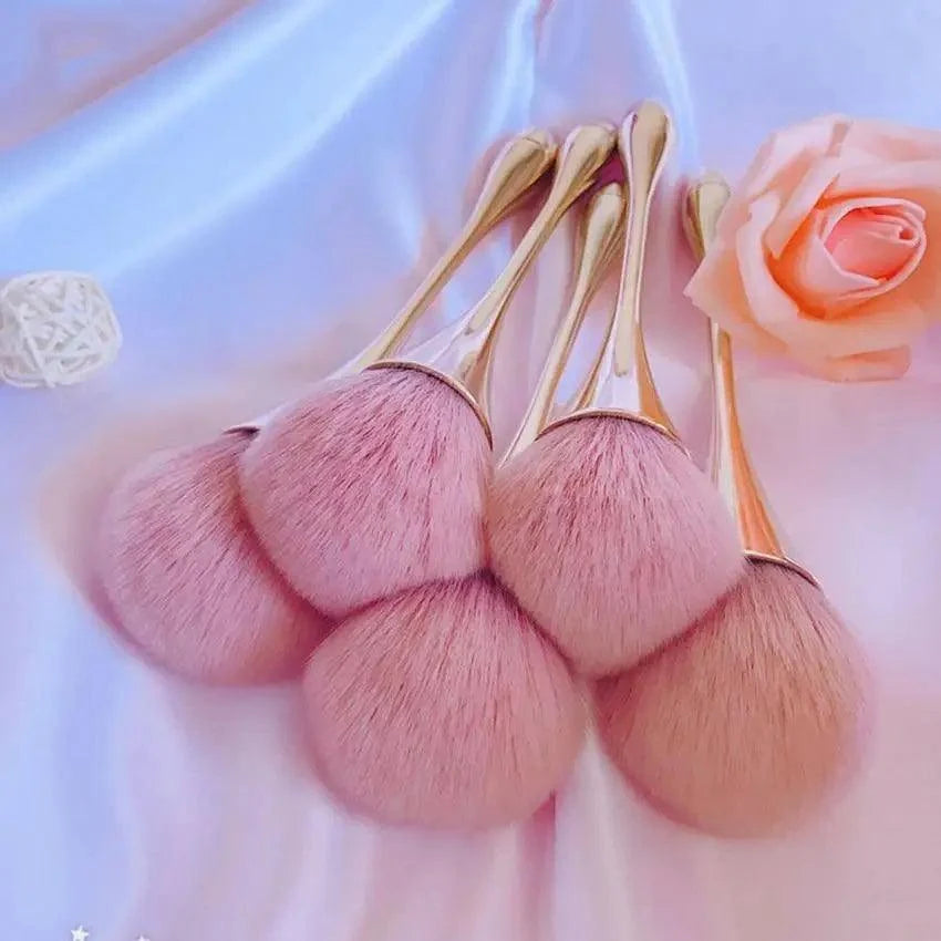 Professional Rose Gold Powder Brush For Make Up Foundation Brush- Professional Fluffy Loose Setting Powder Brush