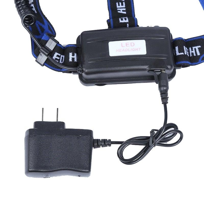Rechargeable Adjustable 10000LM Led Headlamp Micro USB Charger Flashlight Head Lamp Portable Light Torch Flashlight For Night Work Camping Hiking Walking