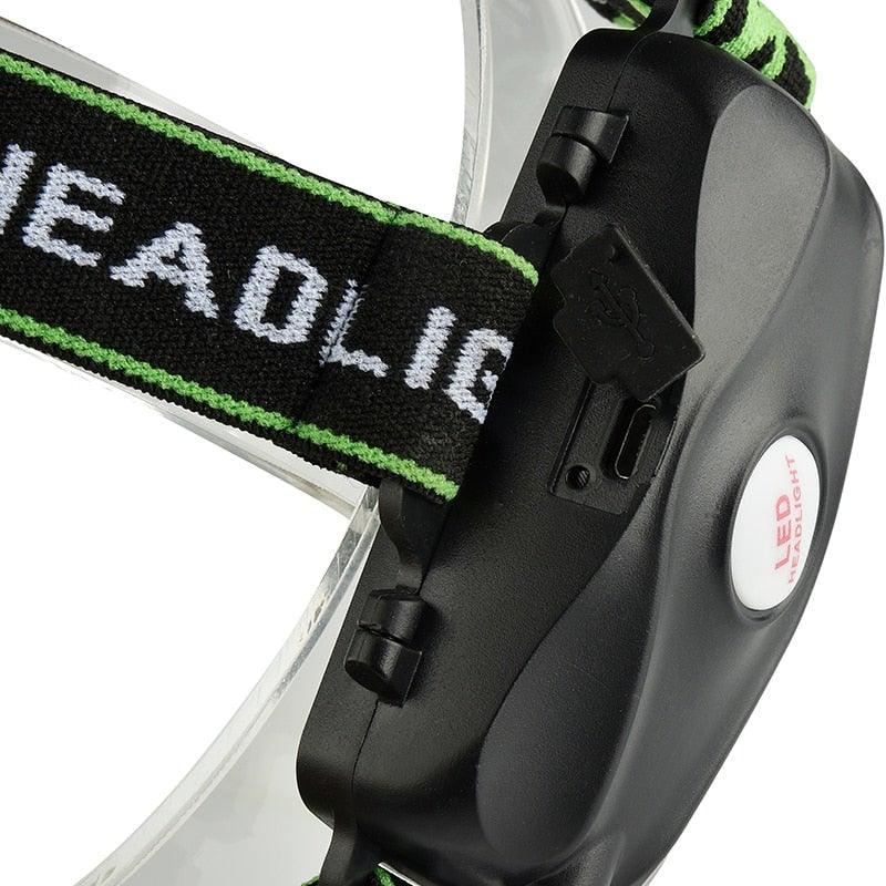 Rechargeable Adjustable 10000LM Led Headlamp Micro USB Charger Flashlight Head Lamp Portable Light Torch Flashlight For Night Work Camping Hiking Walking