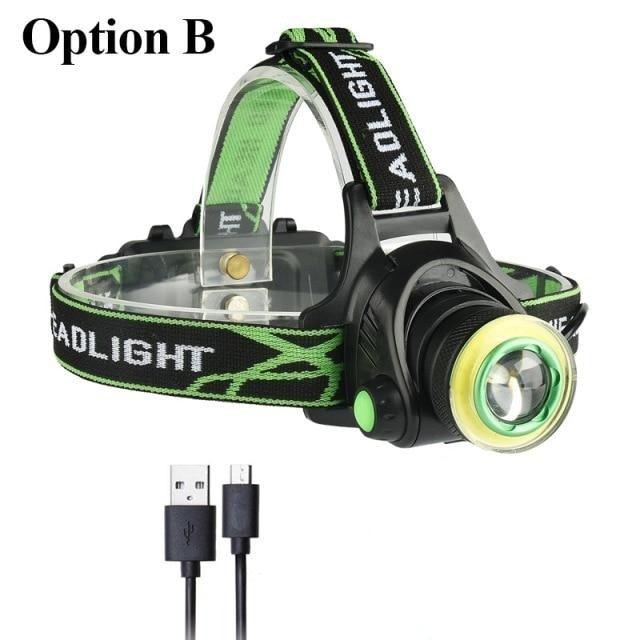 Rechargeable Adjustable 10000LM Led Headlamp Micro USB Charger Flashlight Head Lamp Portable Light Torch Flashlight For Night Work Camping Hiking Walking