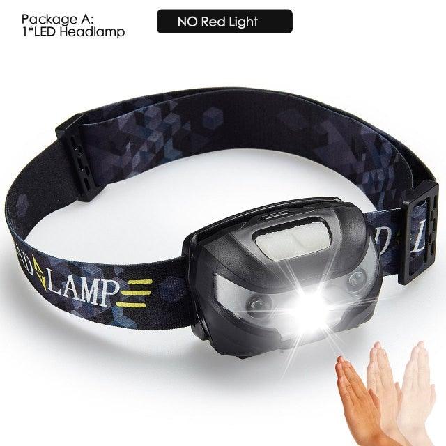 Rechargeable LED Powerfull Headlamp Flashlight USB Waterproof Headlamp Motion Body Sensor Headlight For Adults & Kids Camping Flashlight Outdoors Camping Running Biking Fishing