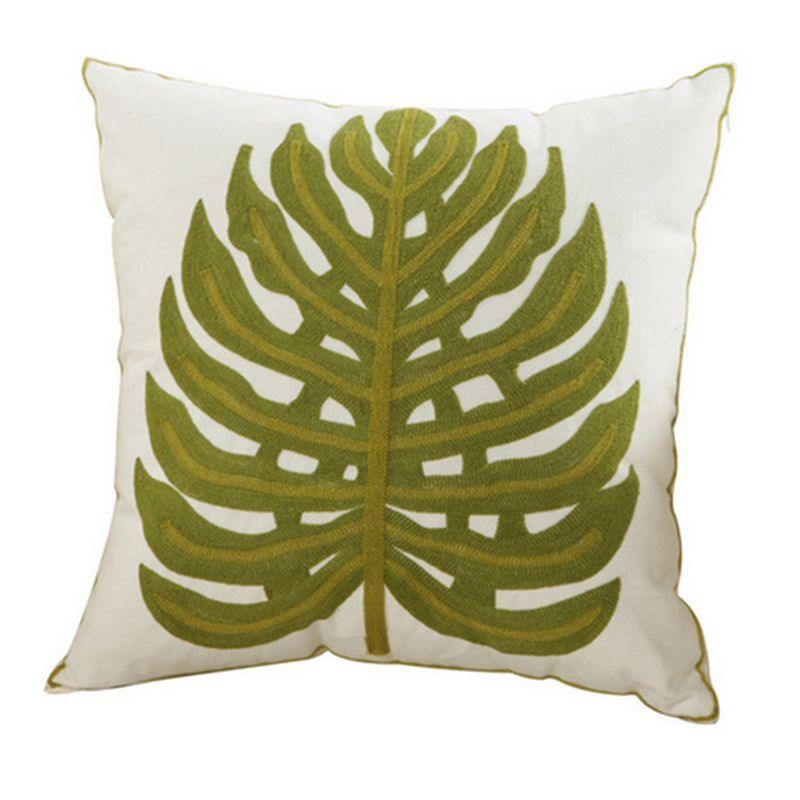 100% Cotton Embroidery Flower Pattern Pillow Cover Home Decoration Sofa Cushion Cover Housewarming Gift Pillow Case Decorative Embroidered Pillow Cover Handmade Cotton Cover For Throw Pillows Beautiful Modern Floral Patterns 45x45cm