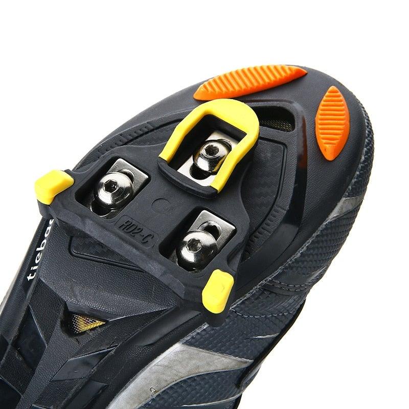 Road Bike Cycling Shoe Pedal Cleats Bicycle Accessories Road Bike Cleats For Cleats- Indoor Outdoor Spin Cycling Pedals Cleat & Bicycle Clips Set