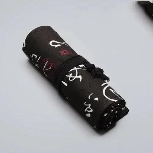 Roll Up Canvas Wrap Pencil Bag For Students Stylish Stationary Storage Pouch Unique Pencil Case For School