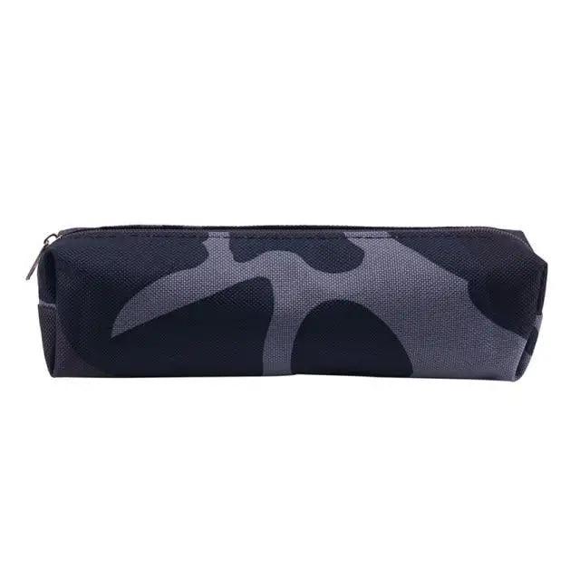 Simple Camouflage Cool Pencil Case Soft Black Pencil Holder For Boys Stylish Pouch For Office And Schools