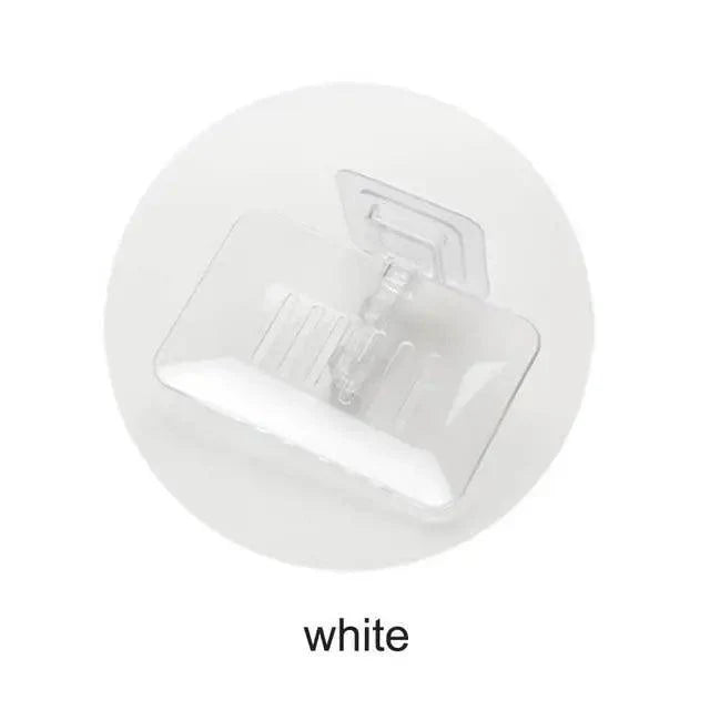 Soap Rack No Drilling Wall Mounted Double Layer Soap Holder Soap Sponge Dish Bathroom Accessories Soap Dishes Self Adhesive Soap Dish Bar Soap Holder Soap Dishes Tray Saver Case Box for Shower Bathroom Kitchen Dish Drainer Drying Rack