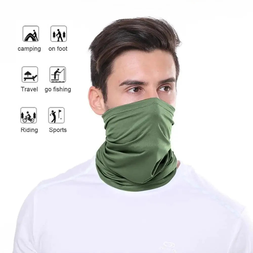 Soft And Comfortable Silk Scarf Unisex Magic Scarf Outdoor Sports Bicycle Headband Bike Cycling Neck Tube Warmer Riding Bandanas Face Mask