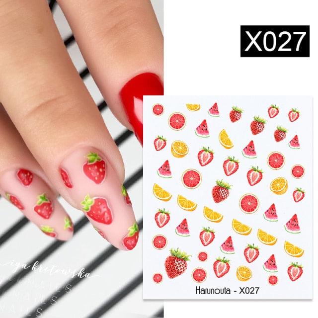 Spring Simple Green Theme Water Decal Sticker Flower Leaf Tree Summer Slider For Manicuring Nail Art Watermarks Art Decoration Manicure Tools Nail Watermark Decals iridescent Decoration Nail Self-Adhesive Decals Nail Stickers Water Transfer Fresh Nail