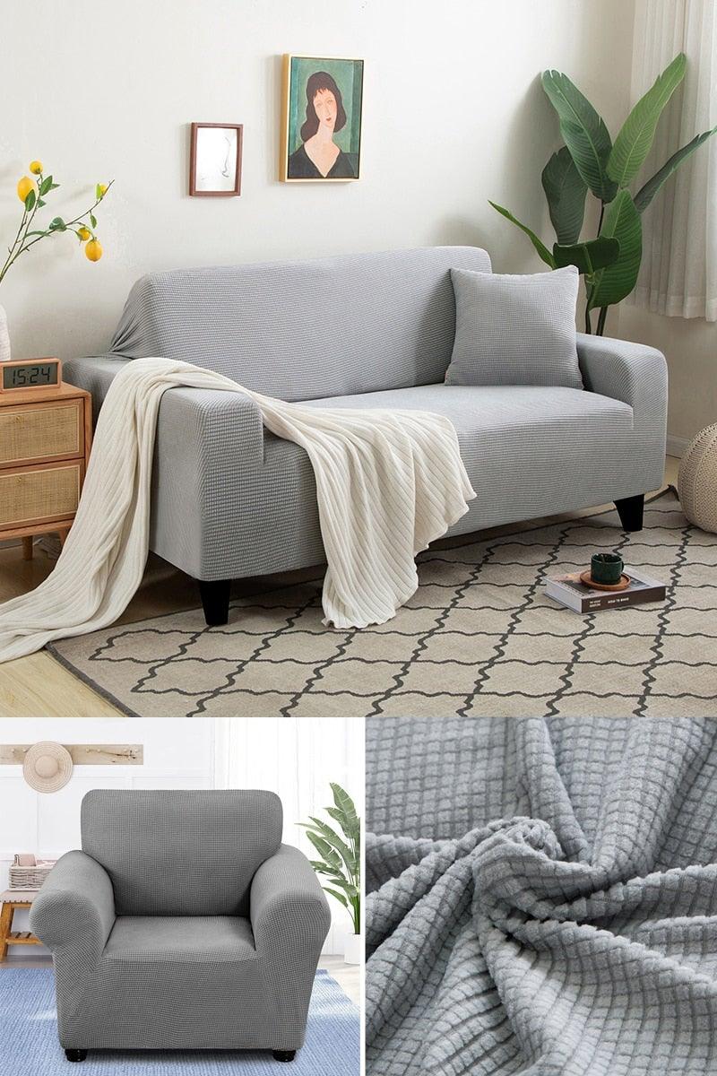 Stretch Armchair Slipcover Washable Furniture Protector Thick Sofa Protector Solid Printed Sofa Covers For Living Room Couch Cover Corner Sofa Water Resistant Couch Cover Furniture Protector