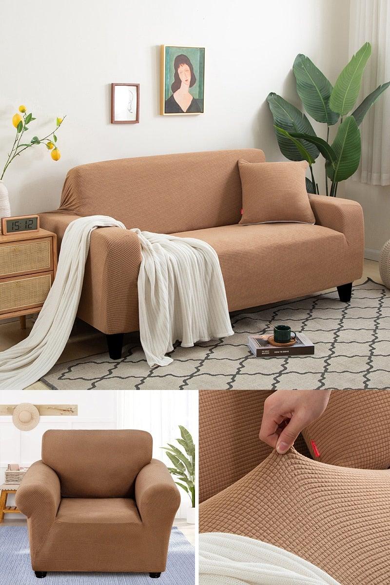 Stretch Armchair Slipcover Washable Furniture Protector Thick Sofa Protector Solid Printed Sofa Covers For Living Room Couch Cover Corner Sofa Water Resistant Couch Cover Furniture Protector
