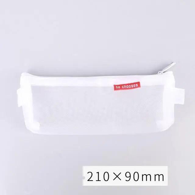 Stylish Transparent Office Pencil Case Simple Design Pen Bags Cute Storage Lightweight Pencil Bags For Student