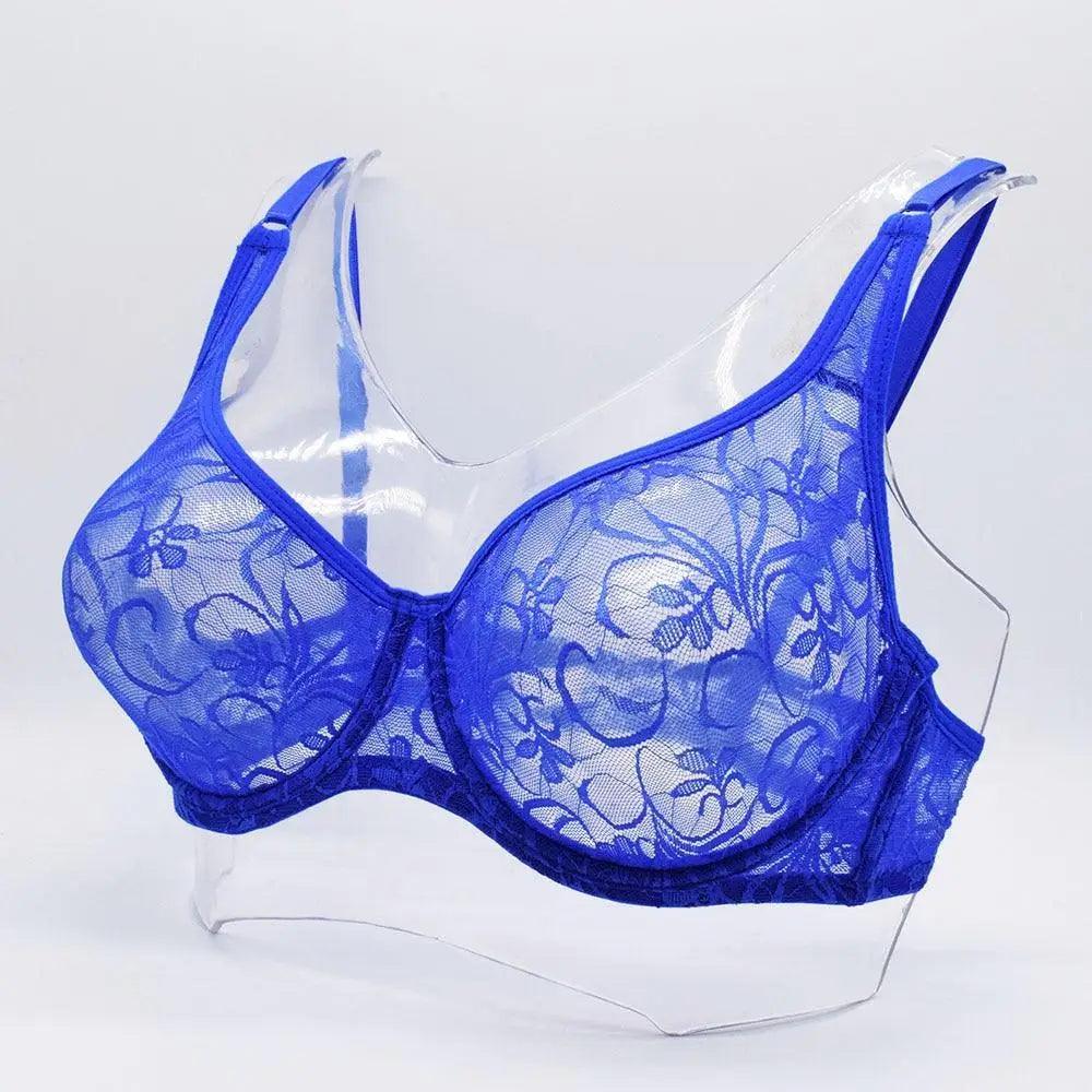 Plus Size Lace Bras For Women Underwired Bralette Womens Underwear Delicate Embroidery Lingerie Brassiere