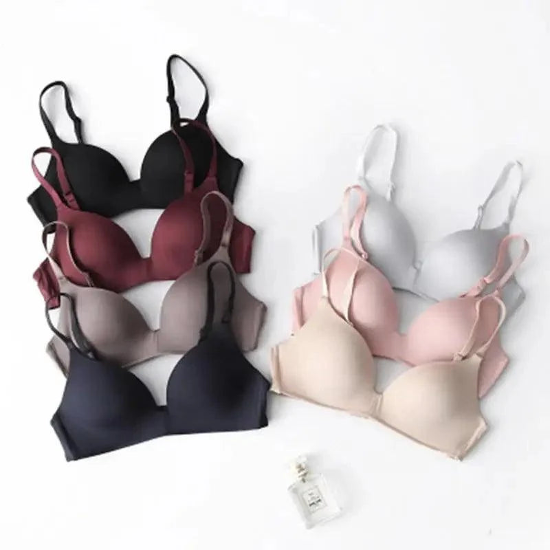 Seamless Bras for Women Push Up Bra No Wire Brassiere A B Cup Underwear Bra Three Quarters 3/4 Cup Thin Soft