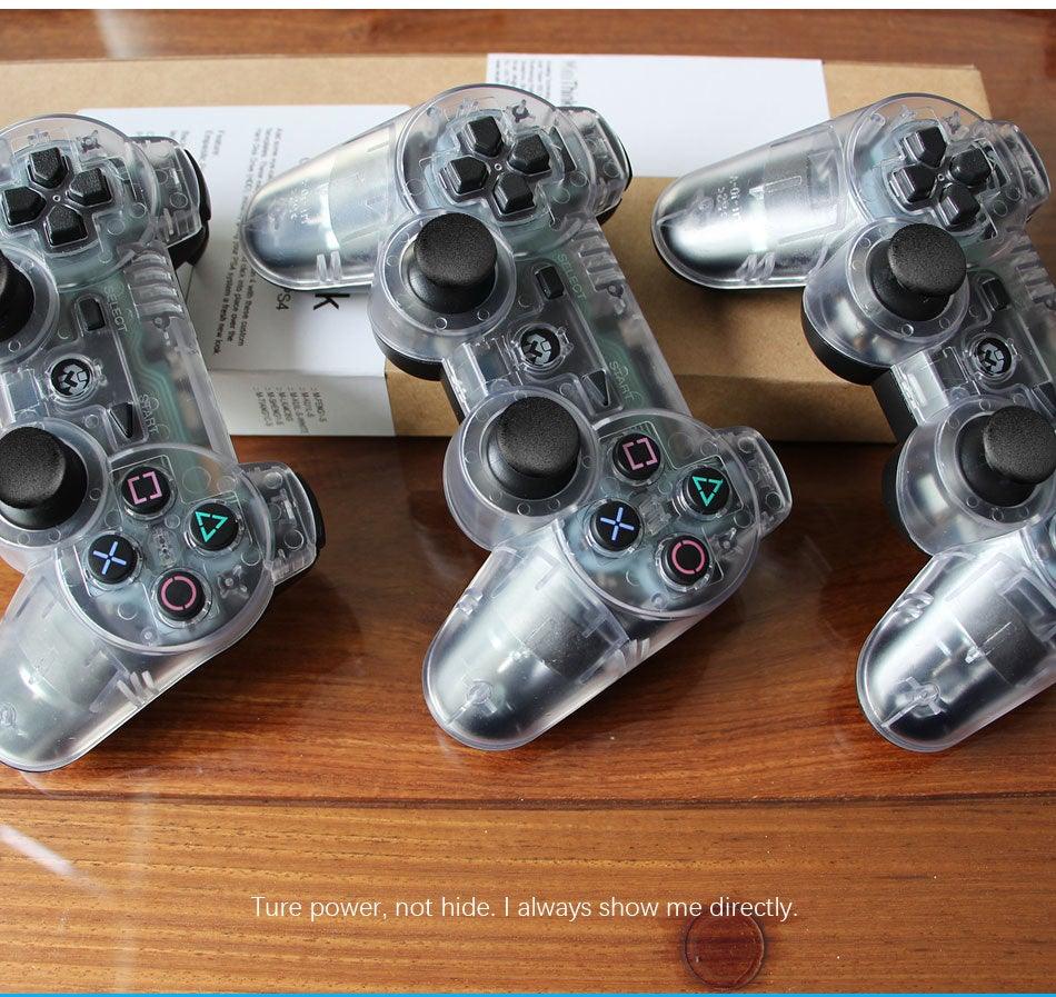 Transparent Eye Catching Wireless Dual Shock Bluetooth Joystick Gamepad Console Controller Compatible With PC Laptop