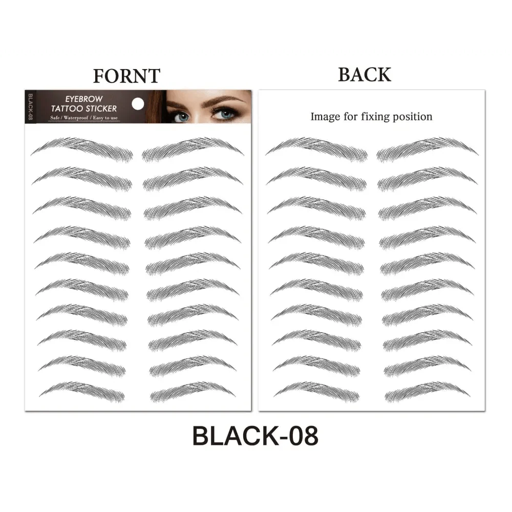 Trendy Waterproof 1 Piece Hair-liked Authentic Eyebrow Tattoo Sticker Waterproof Cosmetics Long Lasting Makeup False Eyebrows Stickers